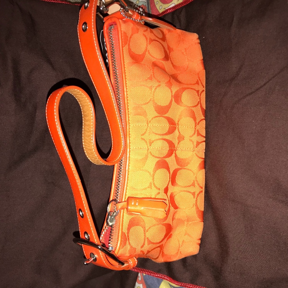 COACH Orange Clutch